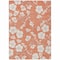 Homeroots 3' X 5' Coral Ivory And Gray Floral Washable Indoor Outdoor Area Rug 599874 - alternate 9