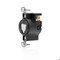 Leviton Locking Receptacle, Non-NEMA, 20 A, 125V AC, 2 Pole, Flush Mount, Screw Terminals, Black 23000-LHG - alternate 3