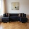 Homeroots Black Velvet U Shaped Three Piece Sofa and Chaise Sectional With Toss Pillows 643884 - alternate 11
