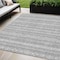 Homeroots 5' X 8' Gray And Silver Southwestern Washable Indoor Outdoor Area Rug 587537 - alternate 1