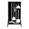 5S Supplies Housekeeping Shadow Board Broom Station V3, Black / White Shadows, No Broom, No Text HSB-V3-BLACK/WHITE-BO-NO TEXT - alternate 1