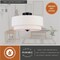 Vaxcel Burnaby 16-in W Black Mid-Century Modern Semi Flush Mount Ceiling Light White Linen Drum Shade C0281 - alternate 7
