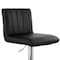 Elama 2 Piece Tufted Faux Leather Adjustable Bar Stool in Black with Chrome Base ELM-7228-BLK - alternate 10