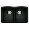Blanco Diamond Equal Double Bowl, Coal Black 442913 - alternate 1