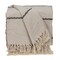 Homeroots 52" X 67" Beige and Black Woven Cotton Striped Throw Blanket with Tassels 476211 - alternate 1