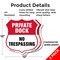 Signmission Private Dock Shield Sign No Trespassing, 12 inch X 12 inch, Plastic Sign, 2PK SHI-P-2PACK-12-434 - alternate 6