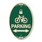 Signmission Parking With Lock Cycle & Bidirectional Arro, 12 In X 18 In Architectural, Heavy Gauge Aluminum A-OV-G-1218-23475 - alternate 1