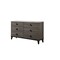 Homeroots 61" Gray Solid and Manufactured Wood Six Drawer Double Dresser 490482 - alternate 6