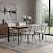 Homeroots Set of Four Beige and Black Fabric and Steel Dining Side Chairs, 4PK 719342 - alternate 5
