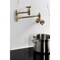 Kingston Brass Wall Mount Pot Filler Faucet, Antique Brass KS3103RX - alternate 6