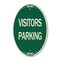 Signmission Visitors Parking, 12 Inch X 18 Inch Architectural Oval, Heavy Gauge Aluminum A-OV-G-1218-24618 - alternate 1