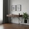 Homeroots 47" Brown Wood Wall Mounted H-Shape Writing Desk With Three Drawers 565430 - alternate 6