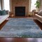 Homeroots 5' X 8' Pewter Navy Blue And Charcoal Abstract Washable Indoor Outdoor Area Rug 630844 - alternate 7