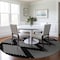 Homeroots 8' Black And Ivory Round Geometric Washable Indoor Outdoor Area Rug 598534 - alternate 7