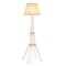 Homeroots 56" Brass LED Light Changing Eiffel Tower Floor Lamp With Ivory Shade 530646 - alternate 1