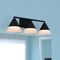 Vaxcel Winthrop 25.25 in 3-Light Black Modern Bathroom Vanity Fixture White Glass Shade W0507 - alternate 6