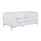 Homeroots 69in White And Gold Italian Leather Loveseat 477575 - alternate 7