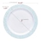 Smarty Had A Party 10.25" White w/Turquoise Blue and Silver Mosaic Rim Round Plastic Dinner Plates (120 Plates), 120PK 890TBS-CASE - alternate 11