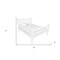 Homeroots White Solid Wood Queen Bed Frame 548171 - alternate 7