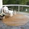 Homeroots 8' Brown Copper And Ivory Round Striped Washable Indoor Outdoor Area Rug 597279 - alternate 8