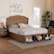 Baxton Studio Latrell Mid-Century Walnut Brown Wood and Rattan King Size Storage Bed 247-12667-10670-ZORO - alternate 10