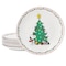Peanuts Xmas 8 Piece 10.5 Inch Round Stoneware Dinner Plate Set in White 750123710M - alternate 1