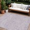 Homeroots 9' X 12' Lavender And Ivory Abstract Washable Indoor Outdoor Area Rug 599734 - alternate 1