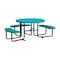 Leisure Craft 46" Round ADA Accessible Outdoor Picnic Table with 3 Bench Seats, Teal T46ROP-ADA-TEAL - alternate 1