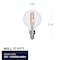 Bulbrite 40W Warm Wht Lght Clear G16 Dimmable (E12) Candelabra Screw Base LED Filament Lght Bulb, 2700K, 2PK 861428 - alternate 10