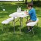 Flash Furniture Paige Easy-Fold White Folding Plastic Kids Outdoor Picnic Table and Benches, Seating for 4 Kids RB-EBB-2432FD2-WH-GG - alternate 9