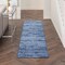 Homeroots 6' Denim Blue And Navy Blue Abstract Indoor Outdoor Runner Rug 545500 - alternate 9
