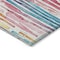 Homeroots 9' X 12' White Pink And Teal Blue Striped Washable Indoor Outdoor Area Rug 617708 - alternate 8