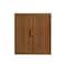 Homeroots 31in Walnut Wood Corner Accent Cabinet With Two Doors 719674 - alternate 1