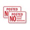 Signmission Posted No Hunting Fishing Trespassing, 18'' X 24'' 2 Signs, Heavy Gauge Aluminum, 2PK A-1824-2PACK-2875 - alternate 1