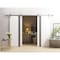 Sartodoors Double Barn Door 84 x 80 inches, Planum 0333 White Silk with Black Inserts and Frosted Glass, 14FT PLANUM0333DB-S-WS-84 - alternate 1