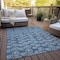 Homeroots 10' X 14' Navy Blue And Ivory Geometric Washable Indoor Outdoor Area Rug 583341 - alternate 9