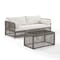 Crosley Granite Bay 2Pc Wicker Outdoor Sofa Patio Furniture Set KO70366ST-CR - alternate 1