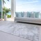 Homeroots 3' X 5' Silver Gray And Ivory Abstract Washable Indoor Outdoor Area Rug 582224 - alternate 8