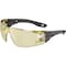 Bolle Safety Rush+, Safety Glasses, Anti-Fog & Anti-Scratch, Amber Lens, Black/Gray Frame, Frameless RUSPMN32U - alternate 2