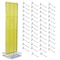 Azar Displays Yellow Two-Sided Pegboard Floor Display On Studio Base with 50 6in Clear Hooks 700770-YEL-6C50 - alternate 1