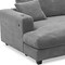 Homeroots 54" Gray Fabric Modular USB Sleeper Sofa 568277 - alternate 8