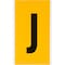 Brady Outdoor Vinyl 6 in Black on Yellow Letters J Card 1570-J - alternate 1