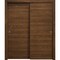 Sartodoors Sliding Closet Bypass Doors 36 x 80 inches, Ego 5000 Cognac Oak Veneer, Rails Hardware Set, Wood EGO5000DBD-DKO-36 - alternate 1