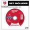 Milwaukee Tool Cut-Off Wheel, 7/8" Sz, 5" dia., PK10 49-94-0111 - alternate 10