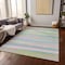 Homeroots 10' X 14' Mint Green Pink And Blue Striped Washable Indoor Outdoor Area Rug 597342 - alternate 9