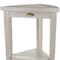Homeroots Compact Teak Corner Shower Stool With Shelf In Whitewash Finish 376706 - alternate 10