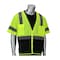 Pip ANSI Type R Class 3 Five Pocket Value Mesh Vest with Black Bottom Front 303-0710B-LY/XL - alternate 1