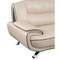 Homeroots 64in Beige And Silver Faux Leather Love Seat 329460 - alternate 10