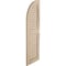 Ekena Millwork Hand Hewn 2 Equal Louver w/Quarter Round Arch Top Faux Wood Shutters, 18W x 76H 58 Low Side, PR SHULVQ18X76HHPR - alternate 11