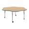 Flash Furniture Commercial Adjustable Height Flower Activity Table with Locking Casters-LT NAT XU-A60-FLR-LTNAT-T-P-CAS-GG - alternate 1